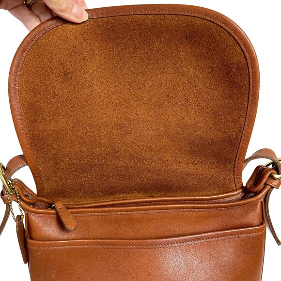Vintage Coach FLETCHER BAG Shoulder Tan Messenger Flap 4150 COSTA RICA - Picture 10 of 16